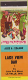 Matchbook Cover - Lake View Bar LaValle WI