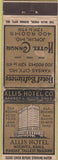 Matchbook Cover - Allis Hotel Wichita KS local manumark