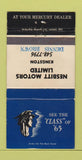Matchbook Cover - 1965 Mercury Nesbitt Kingston ON 30 Strike
