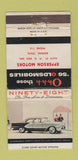 Matchbook Cover - 1956 Oldsmobile Boerne TX Epperson WEAR 30 Strike