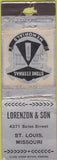 Matchbook Cover - Lorenzon Memorials headstones St Louis MO WORN