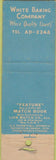Matchbook Cover - White's Bread Cakes feature