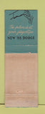 Matchbook Cover - 1955 Dodge Volk Motors Trenton NJ Plymouth