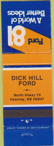 Matchbook Cover - 1981 Dick Hill Ford Kearney NE