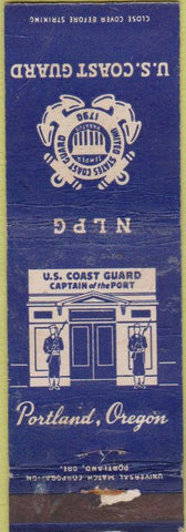 Matchbook Cover - US Coast Guard Portland OR WORN
