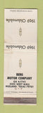 Matchbook Cover - 1969 Oldsmobile Berg Midland TX WORN
