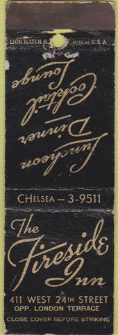 Matchbook Cover - Fireside Inn New York City