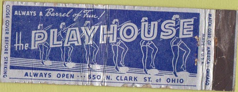 Matchbook Cover - Playhouse Chicago IL GIRLIE WORN