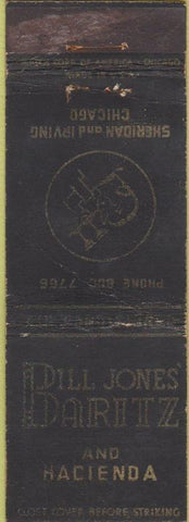 Matchbook Cover - Bill Jones Baritz Hacienda Chicago IL
