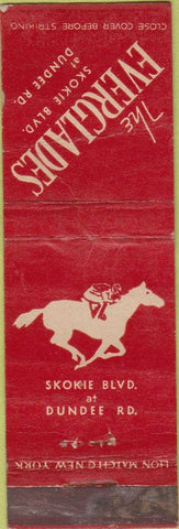 Matchbook Cover - The Everglades Skokie IL? CREASES horse racing