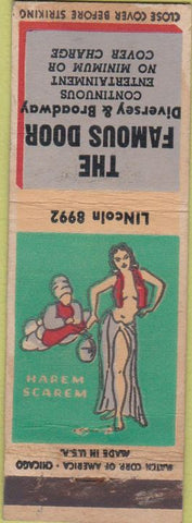 Matchbook Cover - The Famous Door Chicago IL girlie WORN
