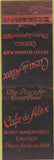 Matchbook Cover - Cafe De Alex Chicago IL 20's