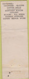 Matchbook Cover - Oscar Thacker Houston TX Butcher Supply