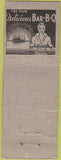 Matchbook Cover - Hanna's BBQ McMinnville Rickreal OR WEAR girlie