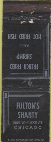 Matchbook Cover - Fulton's Shanty Chicago IL