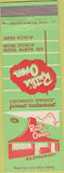 Matchbook Cover - Ruth's Over Acacia Park Colorado Springs CO
