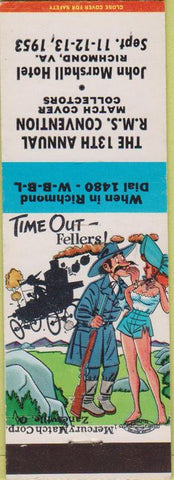 Matchbook Cover - RMS Conention Richmond VA 1953 hillbilly