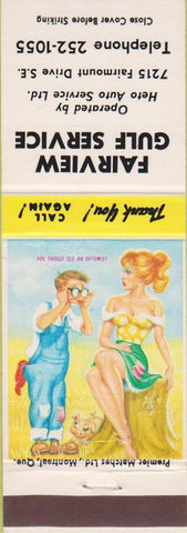Matchbook Cover - Fairview Gulf Service oil gas hillbilly