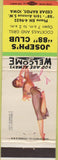 Matchbook Cover - Joseph's 88 Club Cedar Rapids IA pinup
