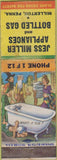 Matchbook Cover - Jess Miller Appliances Millerton PA WEAR