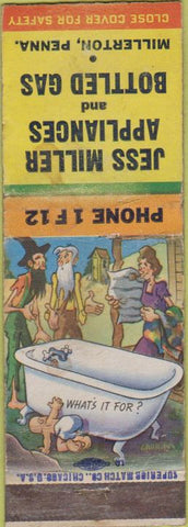 Matchbook Cover - Jess Miller Appliances Millerton PA WEAR