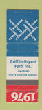 Matchbook Cover - 1976 Ford Griffith Bryant White Sulphur Springs Lewisburg