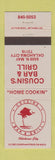 Matchbook Cover - Cousin's Bar Grill Oklahoma City OK
