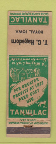 Matchbook Cover - Tanvilac Feed TC Hagedon Royal IA