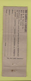 Matchbook Cover - Tanvilac Feed TC Hagedon Royal IA