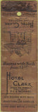 Matchbook Cover - Hotel Clark Los Angeles CA POOR