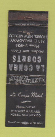 Matchbook Cover - La Conga Motel Hobbs NM WEAR