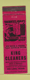 Matchbook Cover - King Cleaners Big Lake TX