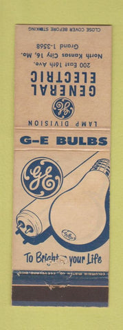 Matchbook Cover - General Electric GE North Kansas City MO