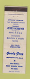 Matchbook Cover - Grady Gray White Nipple Machine Fort Worth TX Oil Field