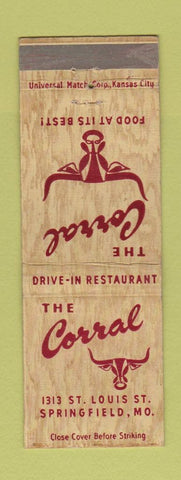 Matchbook Cover - The Corral Springfield MO