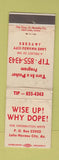 Matchbook Cover - Lake Havasu City AZ Jacycees Crime Hotline WEAR