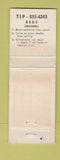 Matchbook Cover - Lake Havasu City AZ Jacycees Crime Hotline WEAR
