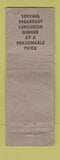 Matchbook Cover - Deluxe Grill Soda Kansas City MO WEAR