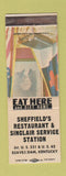 Matchbook Cover - Sheffield's Restaurant Sinclair oil gas Beaver Dam KY