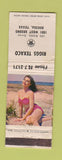 Matchbook Cover - Riggs Texaco Odessa TX pinup CREASES