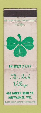Matchbook Cover - Irish Village Milwaukee WI WEAR