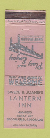 Matchbook Cover - Lantern Inn Broomfield Colorado shuffleboard WEAR