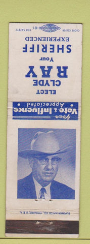 Matchbook Cover - Clyde Ray Sheriff Election