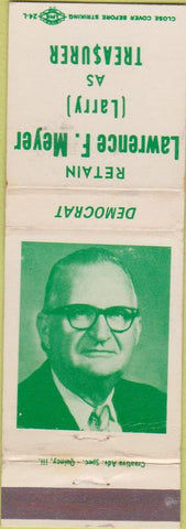 Matchbook Cover - Lawrence Meyer Treasurer IL?