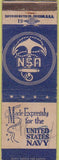 Matchbook Cover - United States Navy WRITING