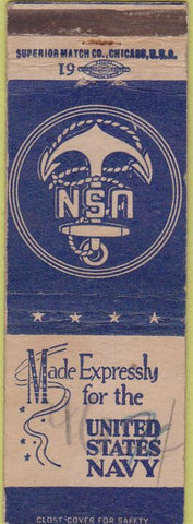 Matchbook Cover - United States Navy WRITING