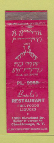 Matchbook Cover - Bosela's Restaurant Cheektowaga NY