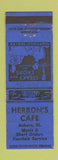 Matchbook Cover - Herron's Cafe Auburn IL WEAR
