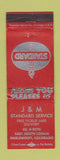 Matchbook Cover - J&M Standard oil gas Englewood Colorado WEAR