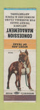 Matchbook Cover - Concession Management Baseball Clubs TX Boxer WEAR